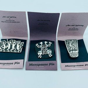 Menopause 3 piece pin set